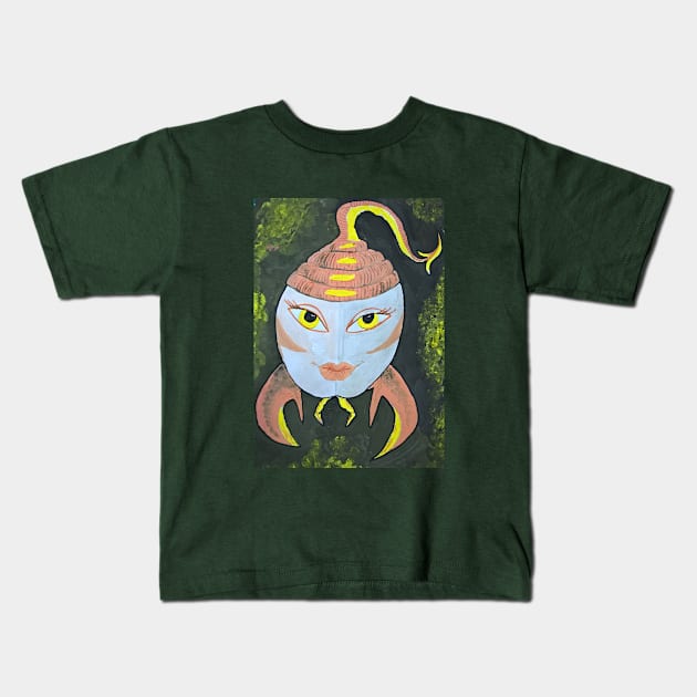 Beautiful girl shown as Scorpio Zodiac Sign Kids T-Shirt by Maltez